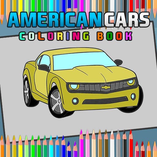 american cars coloring book