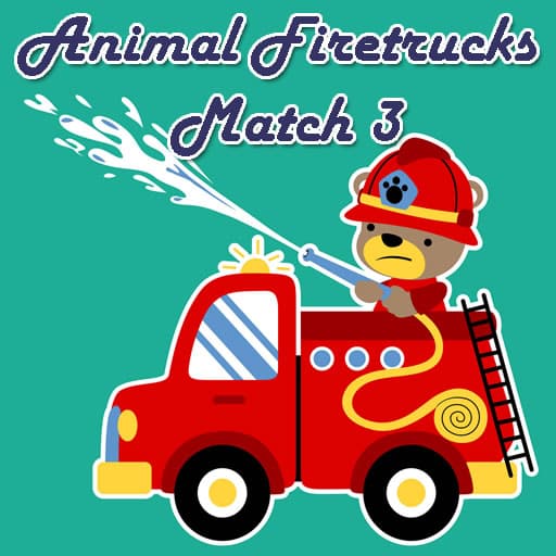 animal firetrucks match 3