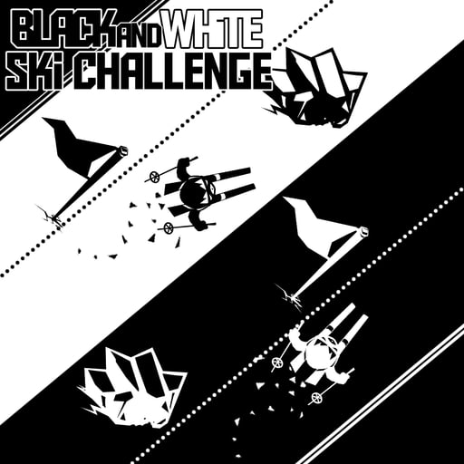 black white ski challenge