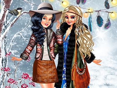 boho winter with princess