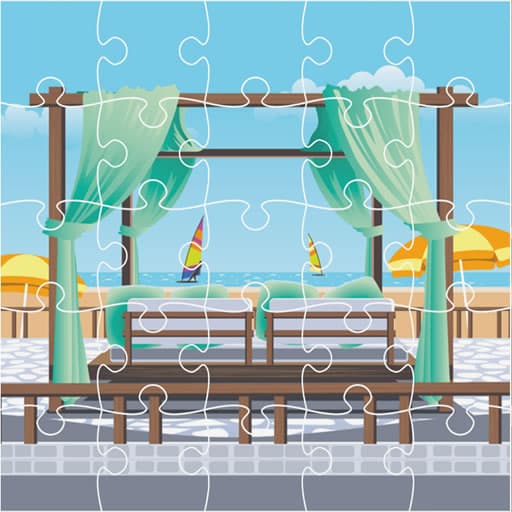 cabana beach jigsaw