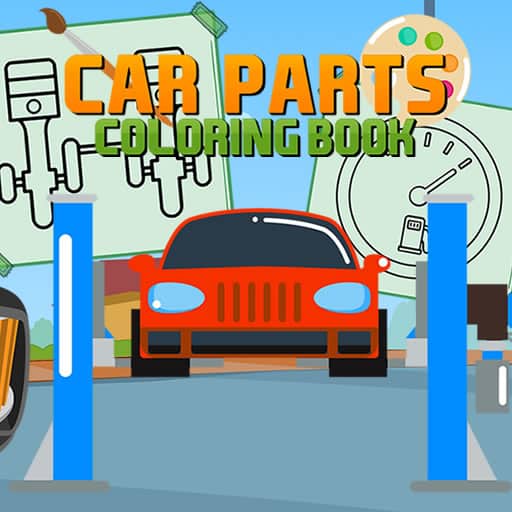 car parts coloring book