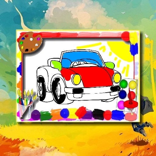 cartoon cars coloring book