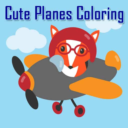 cute planes coloring