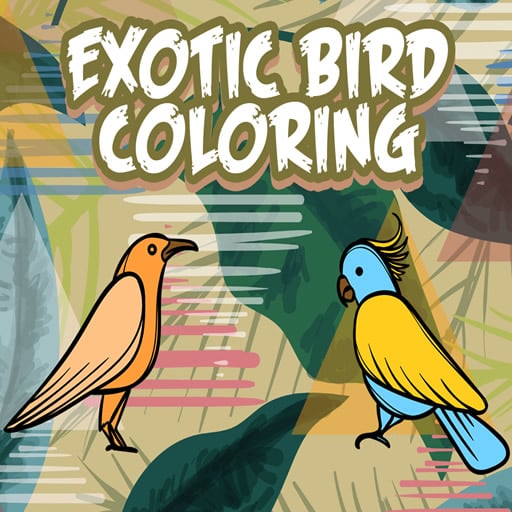 exotic birds coloring