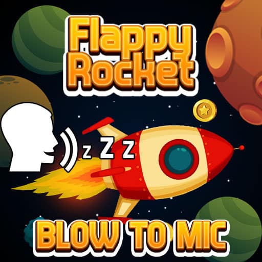 flappy rocket playing with blowing to mic