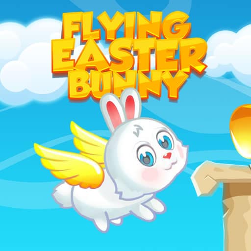 flying easter bunny