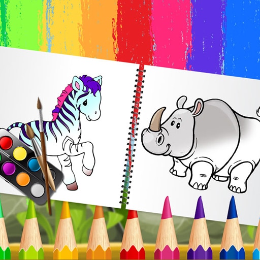 funny animals coloring book