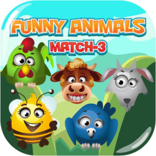 funny animals match 3