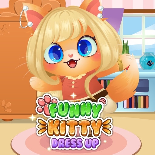 funny kitty dressup