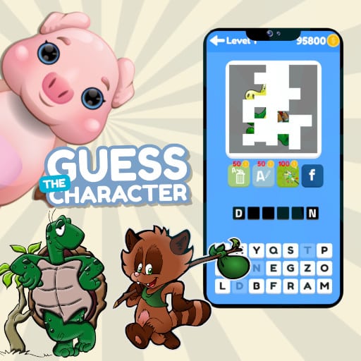 guess the character word puzzle game