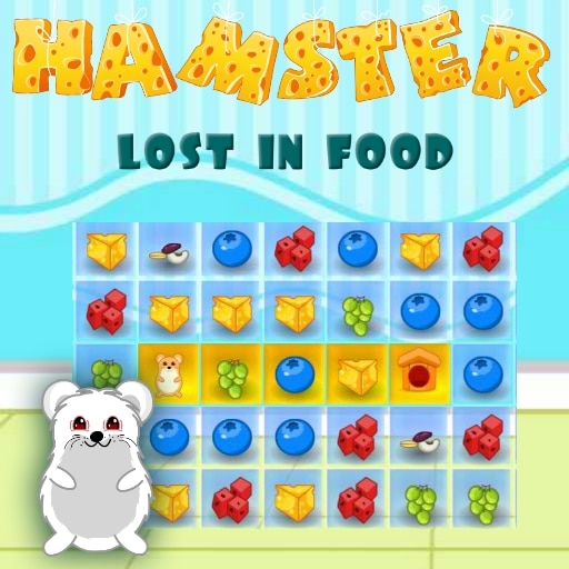 hamster lost in food