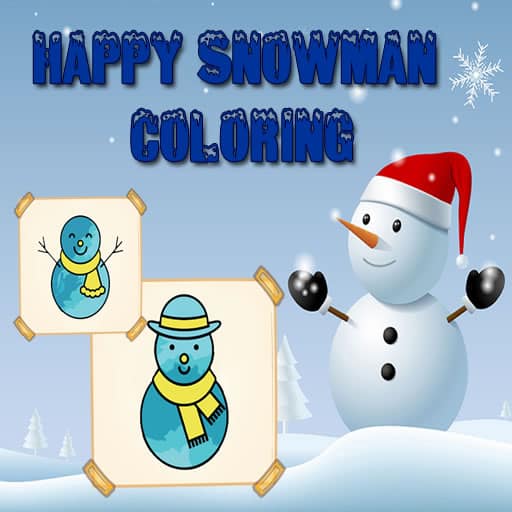 happy snowman coloring