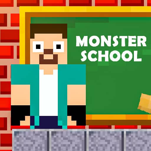 herobrine vs monster school