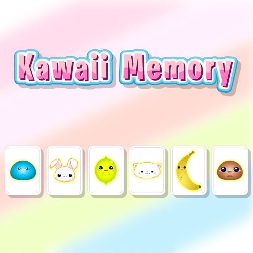 kawaii memory card matching game