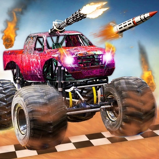 monster truck vs zombie death shooting game