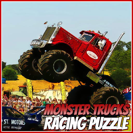 monster trucks racing puzzle