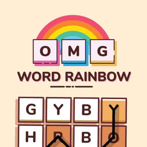 omg word rainbow