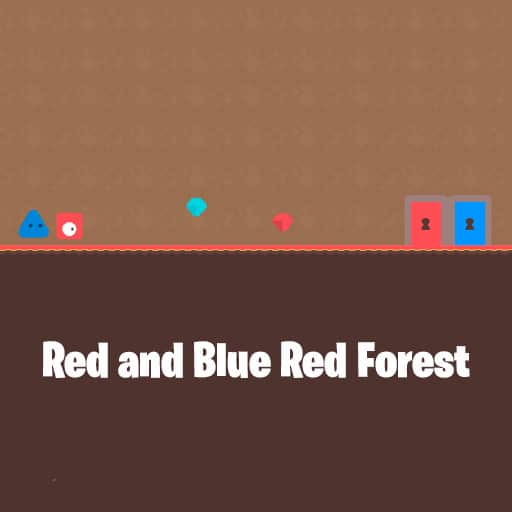 red and blue red forest