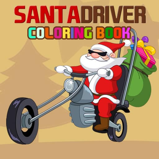 santa driver coloring book