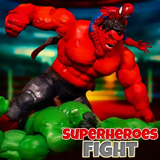 superheroes fight