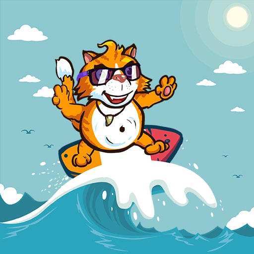 surfer cat