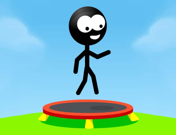 trampoline stickman