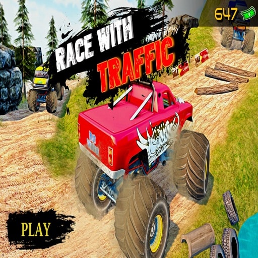 ultimate montertruck race with traffic 3d