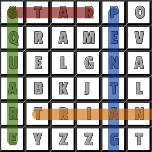 word search shapes